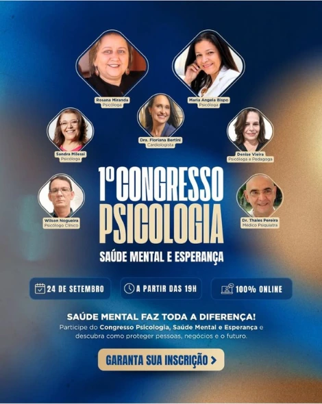 1º Congresso Psicologia Saúde Mental e Esperança