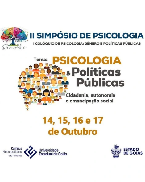 II Simpósio do Curso de Psicologia e I Colóquio de Psicologia, Gênero e Políticas Sociais UEG/UnU Inhumas