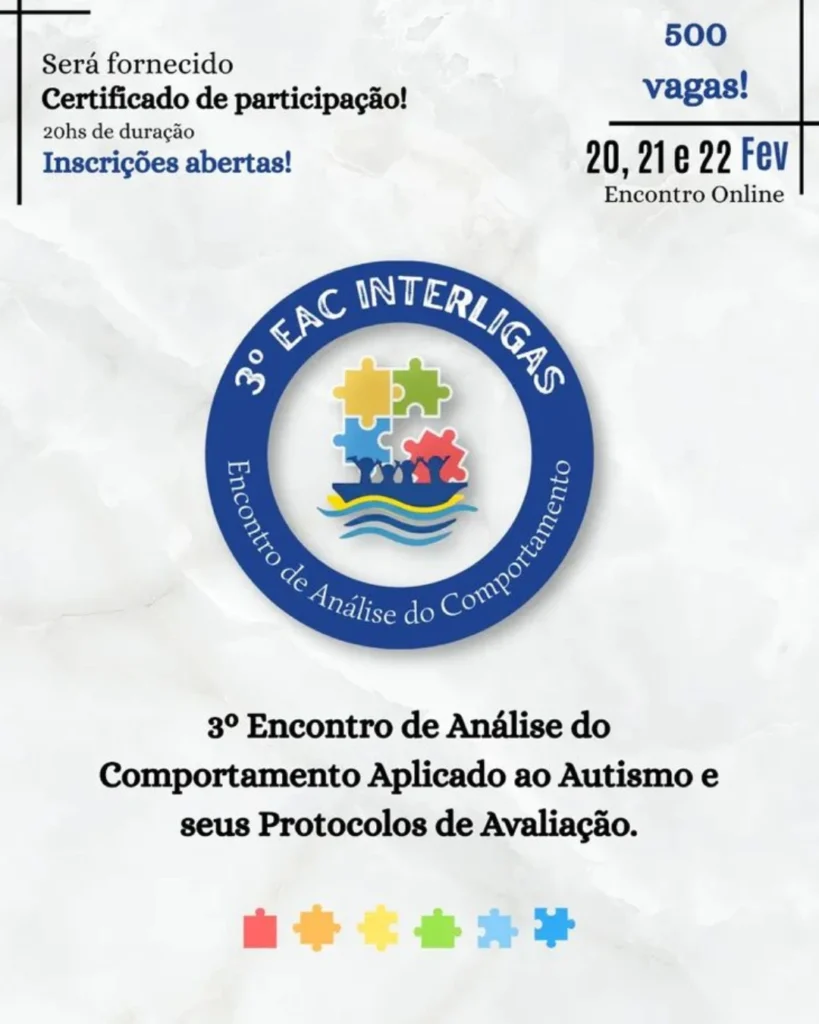 3º Encontro de Análise do Comportamento Aplicado ao Autismo e seus Protocolos de Avaliação