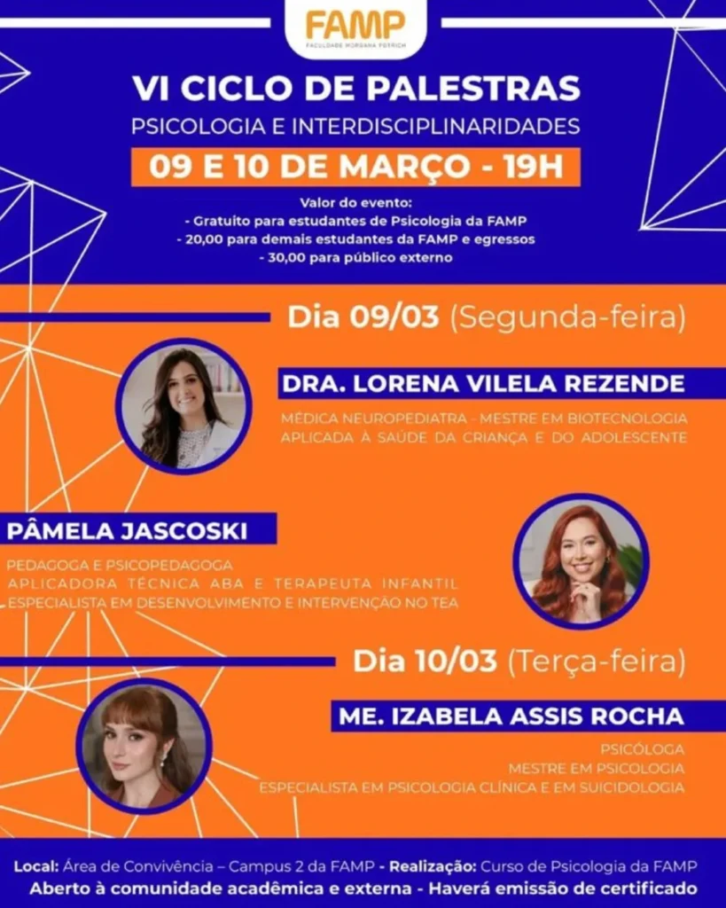 VI Ciclo de Palestras Psicologia e Interdisciplinaridades
