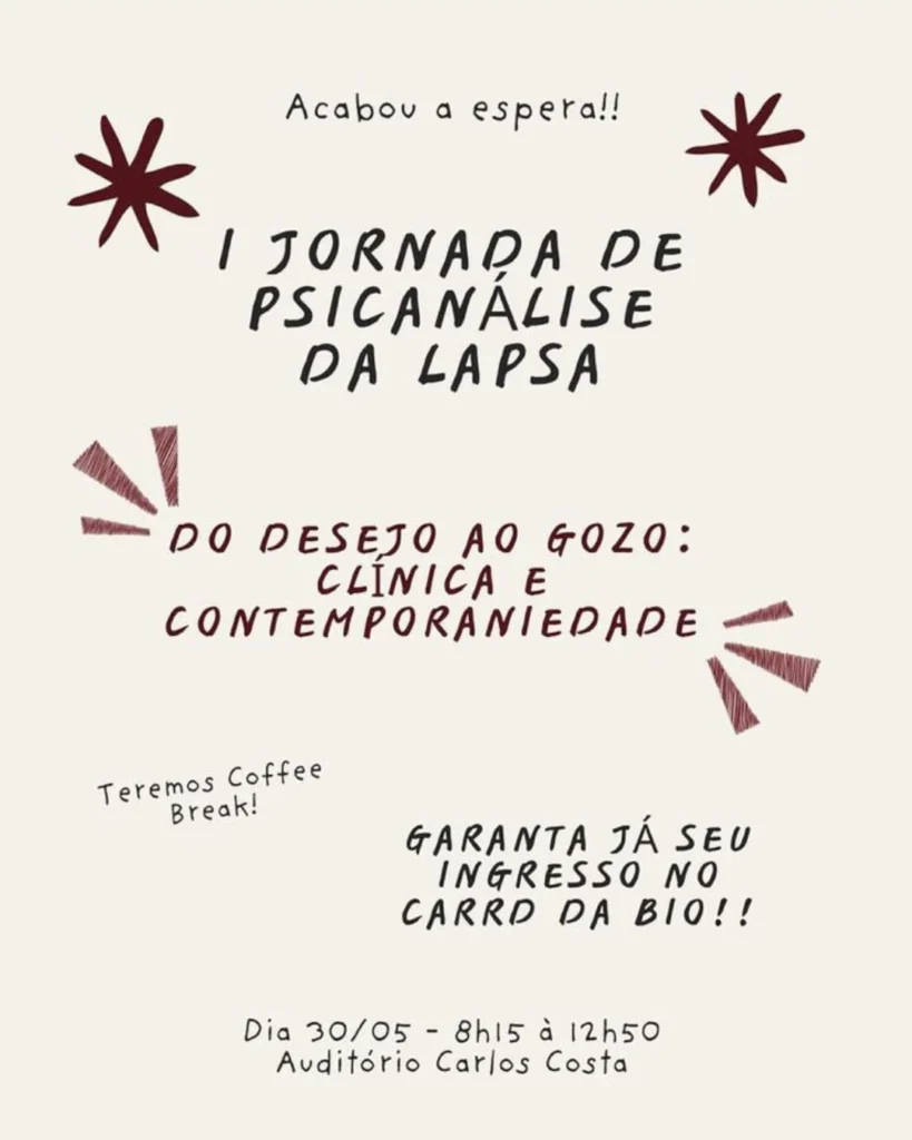 1º Jornada Acadêmica de Psicanálise da LAPSA